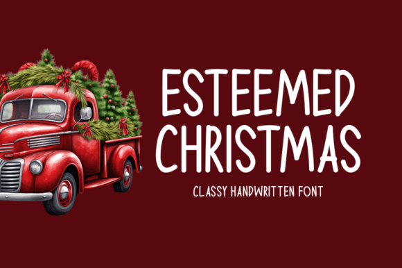 Esteemed Christmas: Elevating Design with Handwritten Sophistication