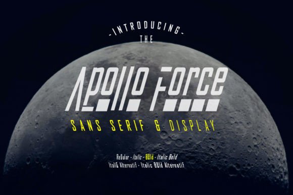 Immerse Your Design Projects in the Utterly Engaging Apollo Force Family Font
