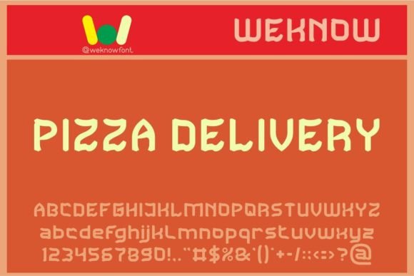 Pizza Delivery: A Playful Typography Choice for Bold Designs
